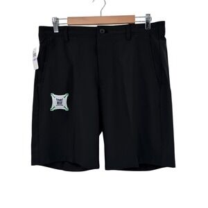 Izod‎ Swing Flex Golf Shorts Size 32 Black NWT 4-Way Stretch Wicking UPF40